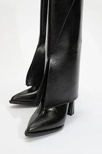 Prologue Shoes Womens Aja Block Heel Convertible Knee High Boot