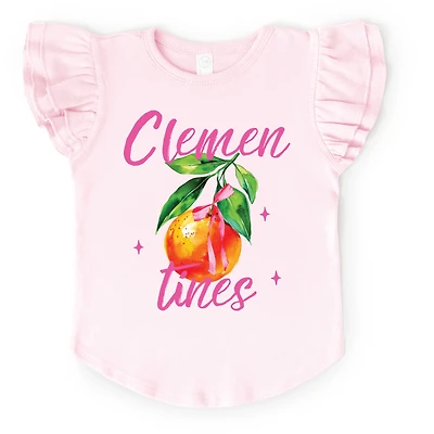 The Juniper Shop - Clementines Watercolor Flutter Sleeve Graphic T-Shirt