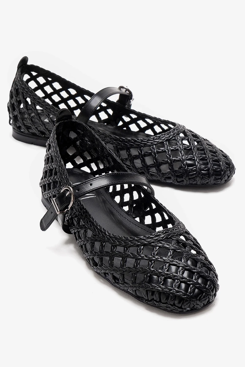 Prologue Shoes Womens Doux Woven Ballet Flat