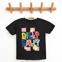The Juniper Shop - Dilly Dally Checkered Youth Short Sleeve Graphic T-Shirt