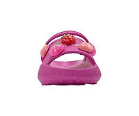 bebe Toddler Girl's Eva Slide Sandals with Charm Detail Slip On Shoes
