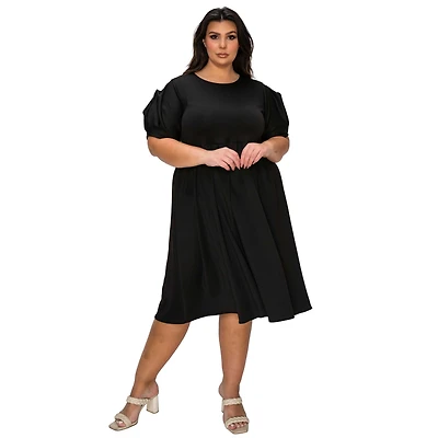L I V D Women's Plus Rosie Florette Sleeve Midi Dress