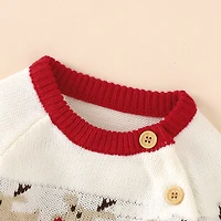 MyKids-USA Baby Girl Embroidered Pattern Long Sleeve Autumn Style Christmas Dress