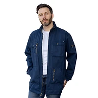 Gioberti Men's 100% Cotton Casual Outerwear Twill Multi Pocket Cargo Shirt Jacket