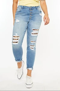 Kancan Women's Plus Size High Rise Ankle Skinny Jeans Beatrice
