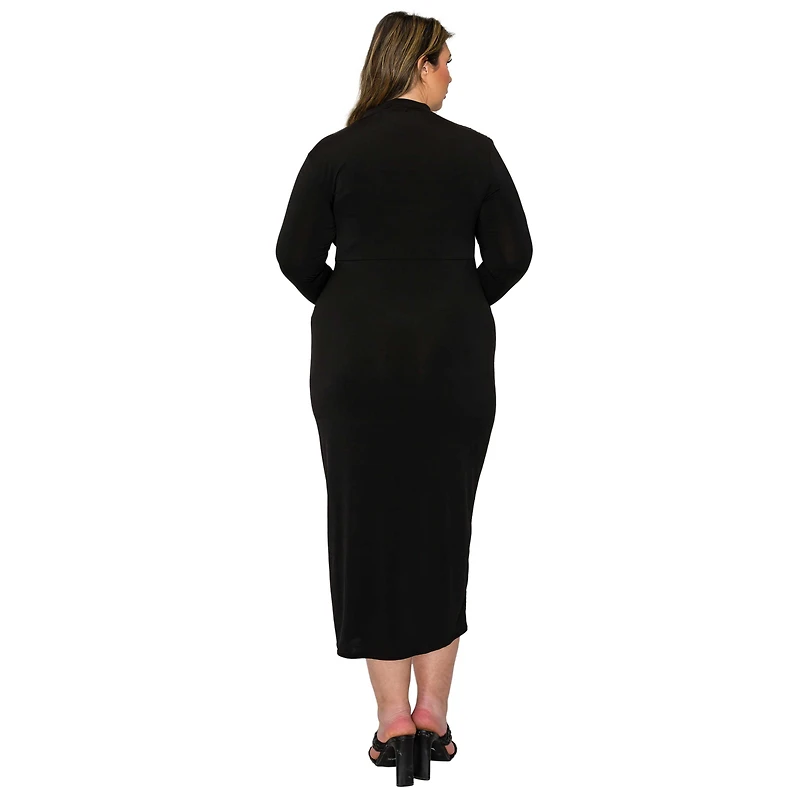 L I V D Women's Plus Aurora Ruffled Bodycon Dress