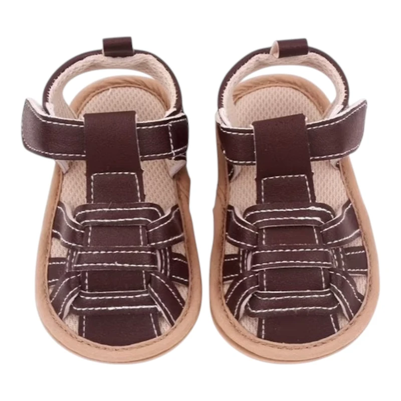Laurenza's Baby Boys Chocolate Strap Sandals