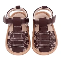 Laurenza's Baby Boys Chocolate Strap Sandals