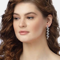AGP PARIS Womens Elegant Zigzag Drop Earrings
