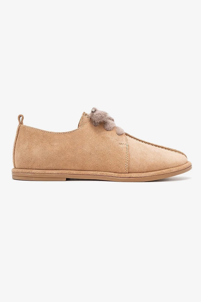 Forever & Always Womens Denora Leather Lace Up Shoes