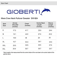 Gioberti Men's Jacquard Crew Neck Pullover Sweater