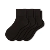 Wear Sierra Women's 3 Pair Packs Turn Cuff Socks