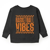 The Juniper Shop - Basketball Vibes Checkered Distressed Youth Graphic Sweatshirt
