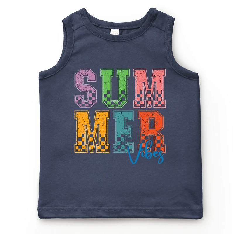 The Juniper Shop - Summer Vibes Checkered Youth Tank Top