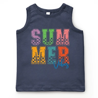 The Juniper Shop - Summer Vibes Checkered Youth Tank Top