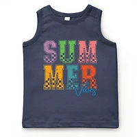 The Juniper Shop - Summer Vibes Checkered Youth Tank Top