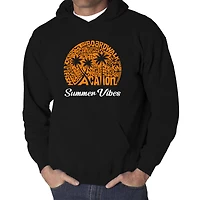 LA Pop Art Summer Vibes - Men's Word Hooded Sweatshirt