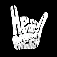 LA Pop Art Heavy Metal - Men's Word Hooded Sweatshirt