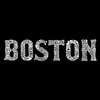 LA Pop Art Men's Cotton/Poly Blend Word T-Shirt - Boston Neighborhoods