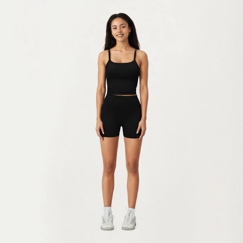 Anna-Kaci Women's High Waist Active Shorts with Smooth Stretch Fabric and Supportive Contoured Waistband