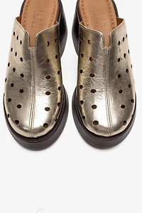 Forever & Always Womens Nives Leather Wedge Sandals