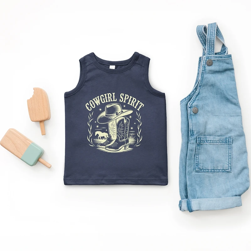 The Juniper Shop - Cowgirl Spirit Boots Toddler Graphic Tank