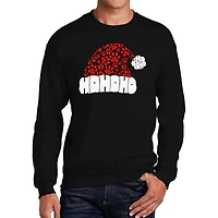LA Pop Art Paw Print Santa Hat - Men's Word Crew Sweatshirt