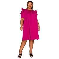 L I V D Women's Plus Zaya Pleated Swing Dress