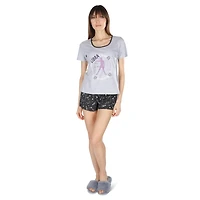MeMoi Women's Libra Zodiac Sign PJ Short Set
