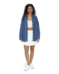 Belle & Bloom Womens Into Him Oversized Denim Shirt