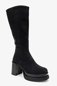 Prologue Shoes Womens Carm Nubuck Platform Mid Calf Boot