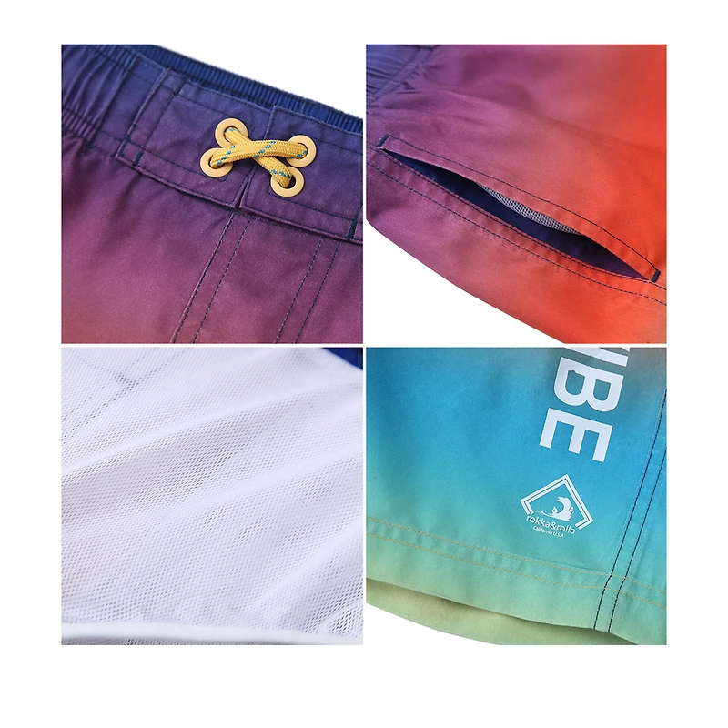 Rokka&Rolla Little & Big Kid Boys Quick-Dry Swim Trunks