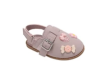 bebe Toddler Girl’s Sandals - Fashion Slip-On Mule with Charms