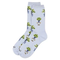 MeMoi Women's Topiary Rayon From Bamboo Crew Socks