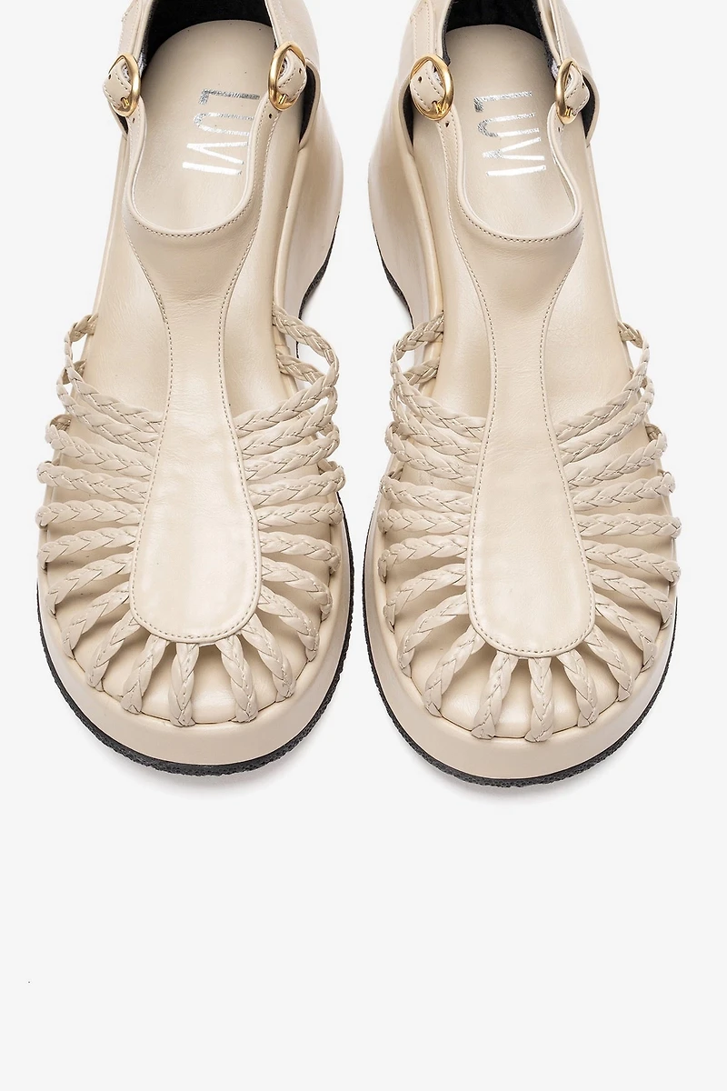 Prologue Shoes Womens Barry Woven Wedge Sandal