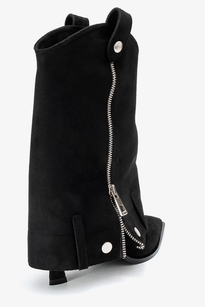 Prologue Shoes Womens Lola Zip Pointed Toe Heel Boot