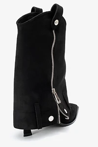Prologue Shoes Womens Lola Zip Pointed Toe Heel Boot
