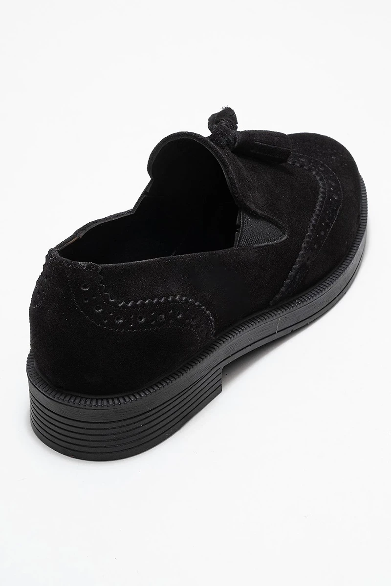 Forever & Always Womens Alex Leather Tassel Loafers