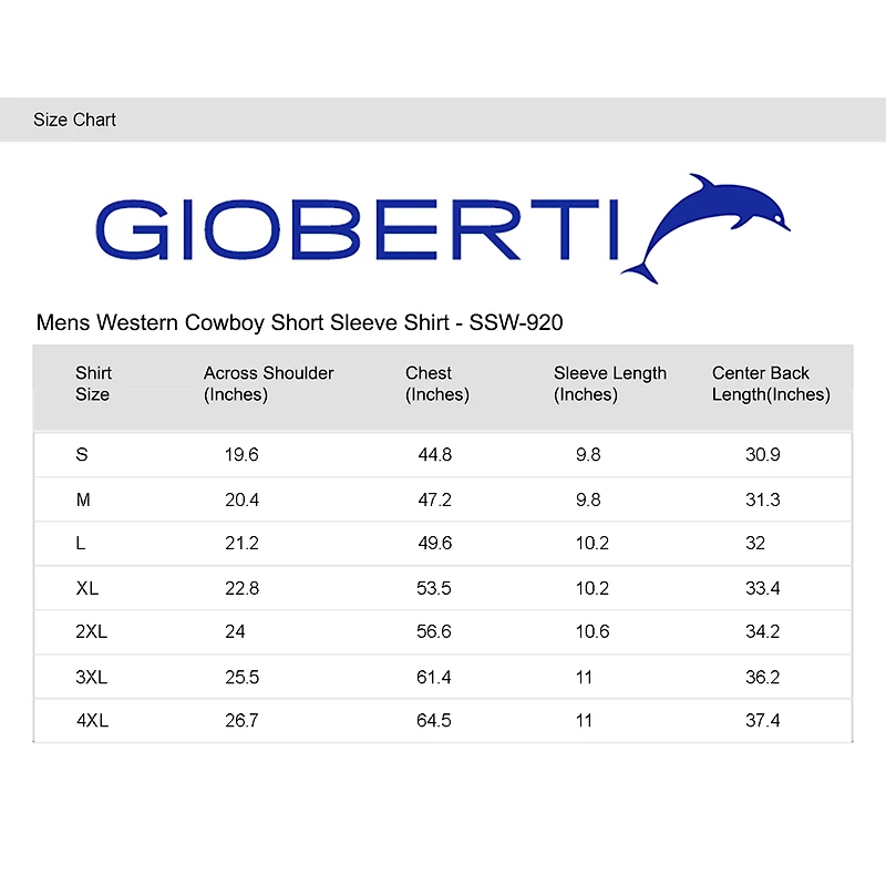 Gioberti Men's Western Cowboy Short Sleeve Shirt with Snap Buttons