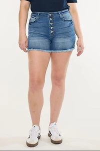 KanCan Women's Plus High Rise Shorts Devon