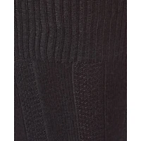 MeMoi Men's Bamboo Blend Solid Woven Ribbed Crew Socks