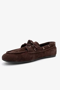 Forever & Always Womens Serelis Leather Lace Up Loafer