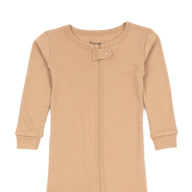 Leveret Baby Neutral Solid Cotton Footed Pajamas