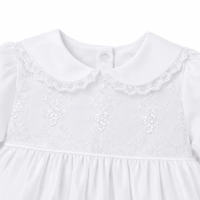 Laurenza's Baby Girls Long Sleeve Baptism Gown