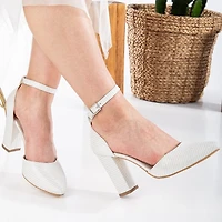 Forever & Always Womens Gisele High Block Heels