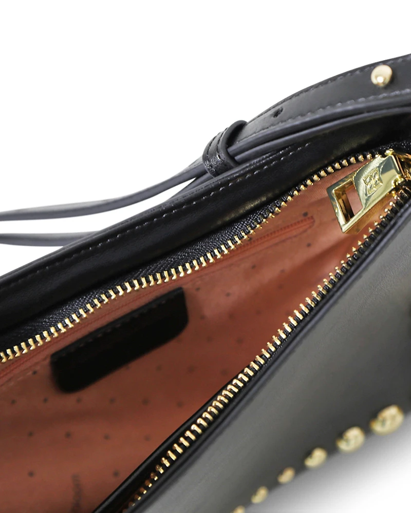 Belle & Bloom Womens Girls Like Us Studded Leather Shoulder Bag