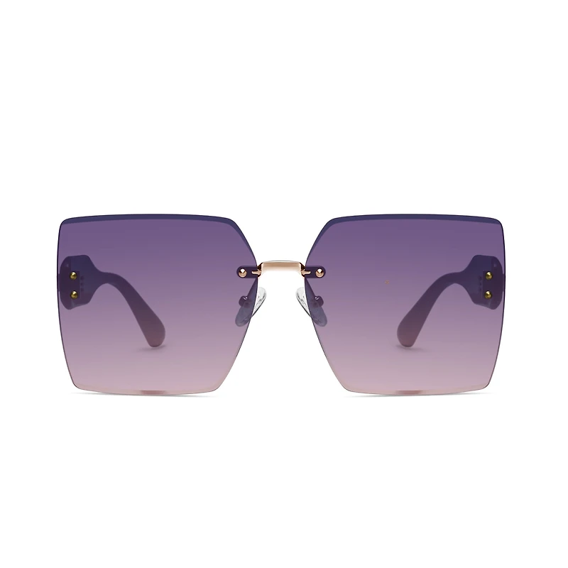 AGP PARIS Women's Square Acetate Gradient Lens UV400 Sunglasses