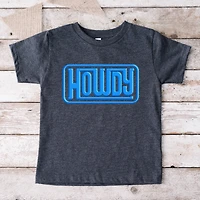 The Juniper Shop - Howdy Square Puff Print Toddler Short Sleeve Graphic T-Shirt