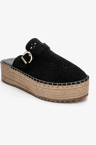 Forever & Always Womens Louis Leather Platform Sandals