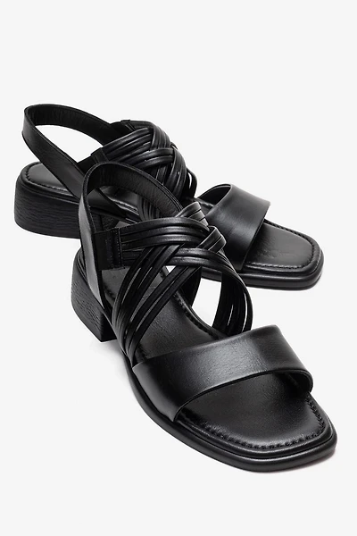 Forever & Always Womens Livello Leather Multi Strap Sandal